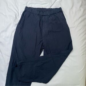 Yoko Sakamoto Navy Cotton Drawstring Trousers size S